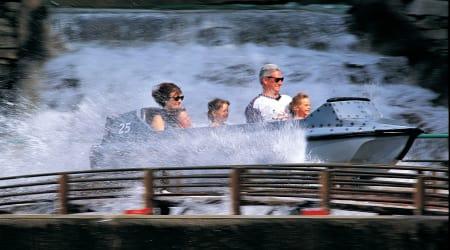 Family riding the coal cracker at Hersheypark